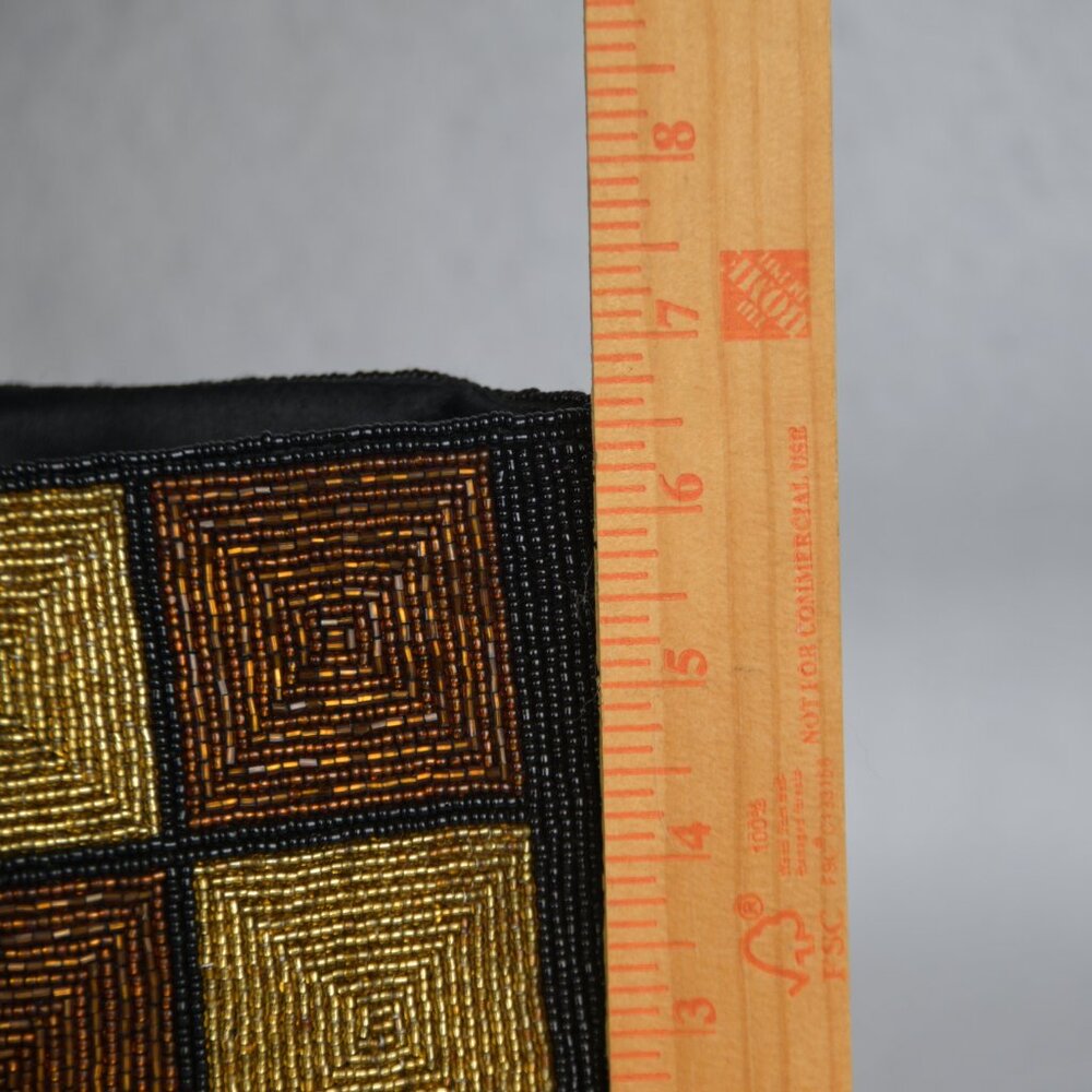 Vintage Beaded Rectangular Geometric Pattern W/Ex… - image 8